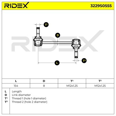 Stabilizer Link RIDEX 3229S0555 3229S0555 - photo 5