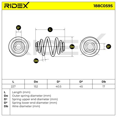 Suspension Spring RIDEX 188C0595 188C0595 - photo 5
