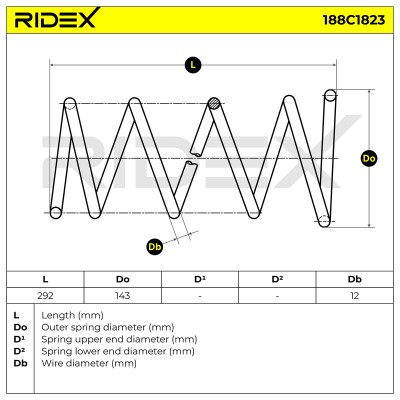 Suspension Spring RIDEX 188C1823 188C1823 - photo 5