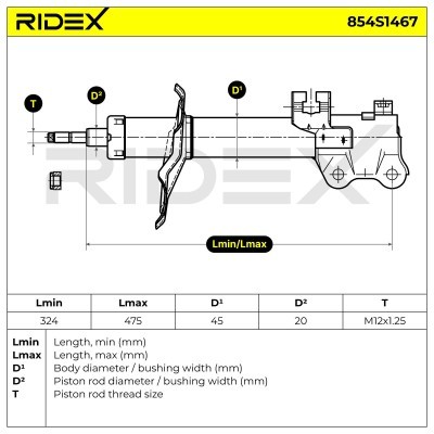 Shock Absorber RIDEX 854S1467 854S1467 - photo 8