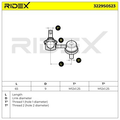 Stabilizer Link RIDEX 3229S0523 3229S0523 - photo 6