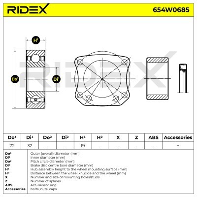 Wheel Bearing RIDEX 654W0685 654W0685 - photo 6