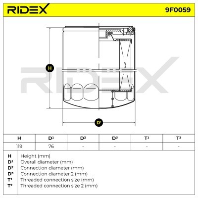 Fuel Filter RIDEX 9F0059 9F0059 - photo 5