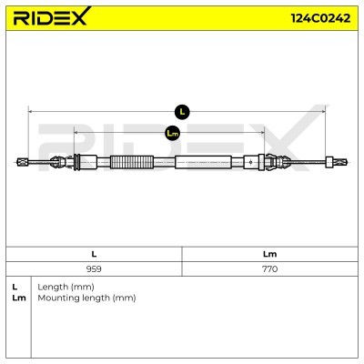 Cable Pull, Parking Brake RIDEX 124C0242 124C0242 - photo 6