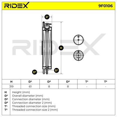 Fuel Filter RIDEX 9F0106 9F0106 - photo 6