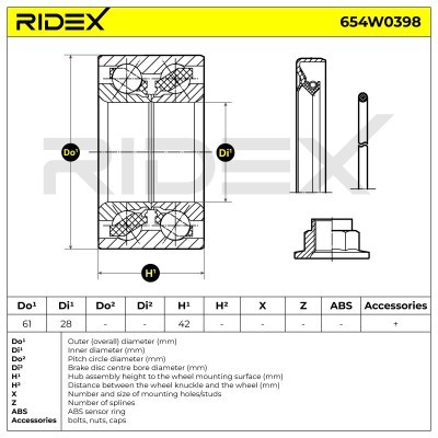 Wheel Bearing RIDEX 654W0398 654W0398 - photo 6