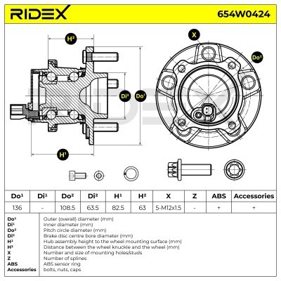 Wheel Bearing RIDEX 654W0424 654W0424 - photo 5