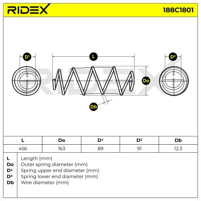 Suspension Spring RIDEX 188C1801 188C1801 - photo 4