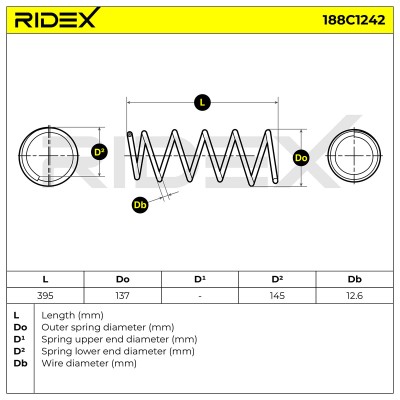 Suspension Spring RIDEX 188C1242 188C1242 - photo 4