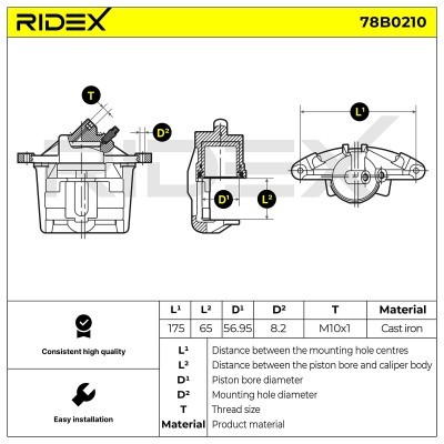 Brake Caliper RIDEX 78B0210 78B0210 - photo 4