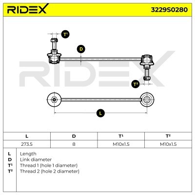 Stabilizer Link RIDEX 3229S0280 3229S0280 - photo 15