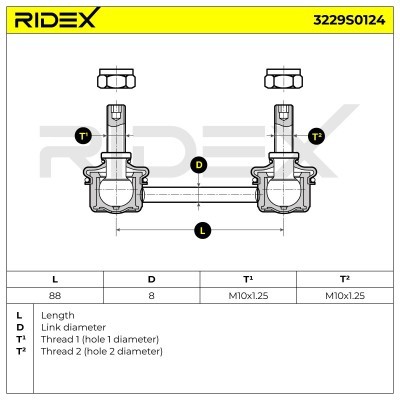 Stabilizer Link RIDEX 3229S0124 3229S0124 - photo 6