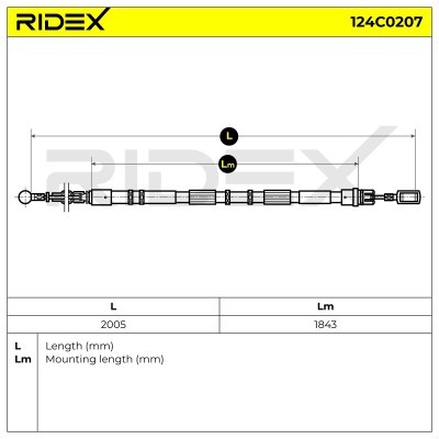 Cable Pull, Parking Brake RIDEX 124C0207 124C0207 - photo 5