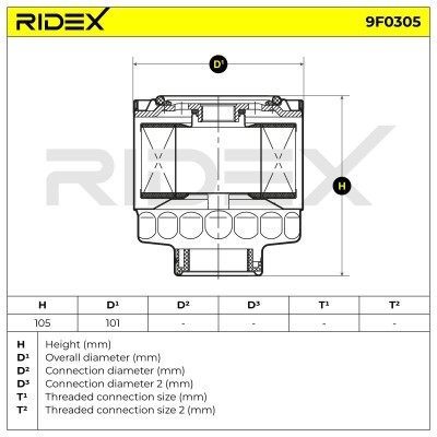 Fuel Filter RIDEX 9F0305 9F0305 - photo 5