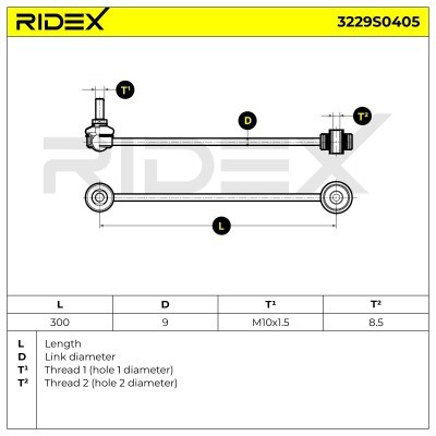 Stabilizer Link RIDEX 3229S0405 3229S0405 - photo 5
