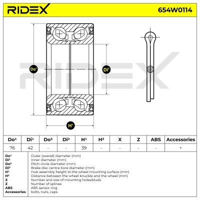 Wheel Bearing RIDEX 654W0114 654W0114 - photo 3