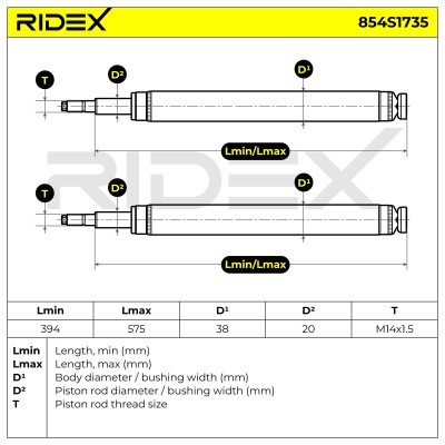 Shock Absorber RIDEX 854S1735 854S1735 - photo 6