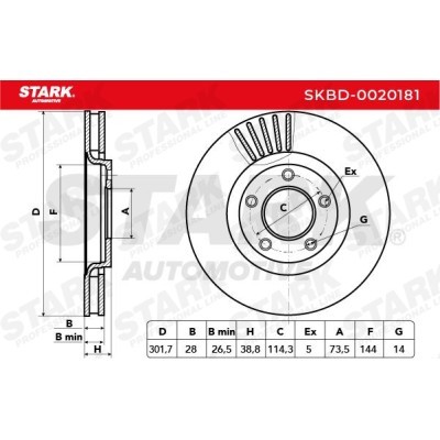 Brake Disc Stark SKBD-0020181 SKBD-0020181 - photo 5