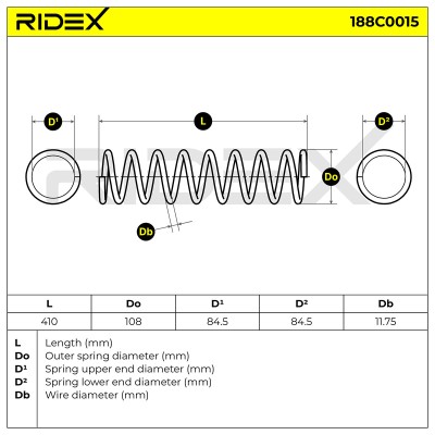 Suspension Spring RIDEX 188C0015 188C0015 - photo 5