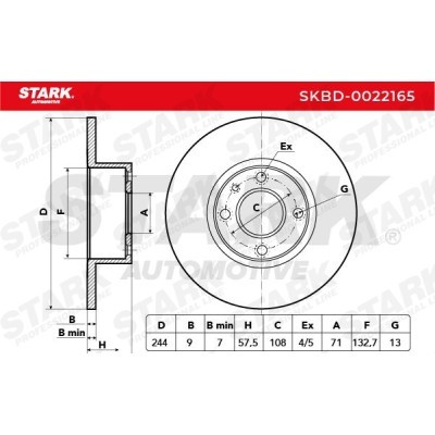 Brake Disc Stark SKBD-0022165 SKBD-0022165 - photo 3