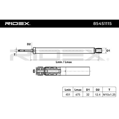 Shock Absorber RIDEX 854S1115 854S1115 - photo 4