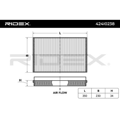 Cabin Air Filter RIDEX 424I0238 424I0238 - photo 3