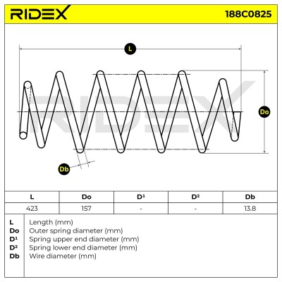 Suspension Spring RIDEX 188C0825 188C0825 - photo 5