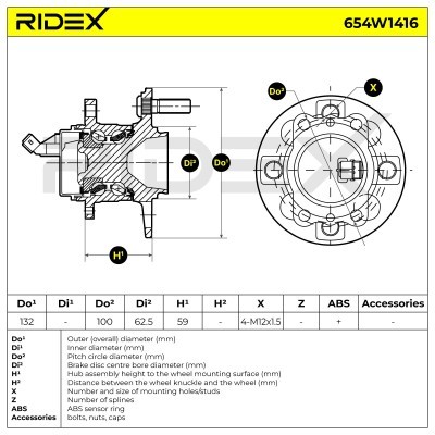 Wheel Bearing RIDEX 654W1416 654W1416 - photo 7