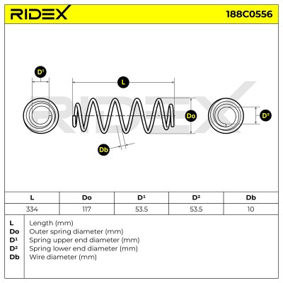 Suspension Spring RIDEX 188C0556 188C0556 - photo 5
