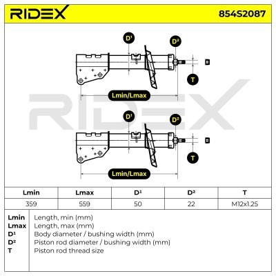 Shock Absorber RIDEX 854S2087 854S2087 - photo 6