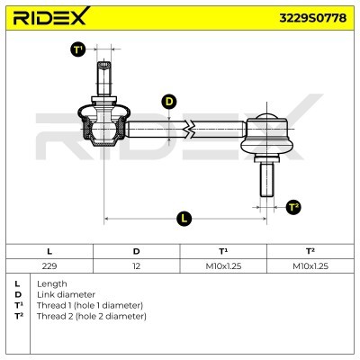 Stabilizer Link RIDEX 3229S0778 3229S0778 - photo 5