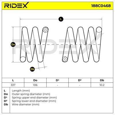 Suspension Spring RIDEX 188C0468 188C0468 - photo 5
