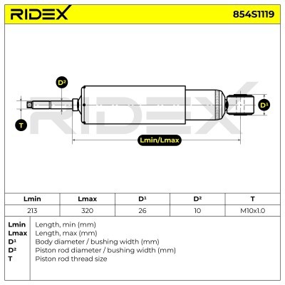 Shock Absorber RIDEX 854S1119 854S1119 - photo 5