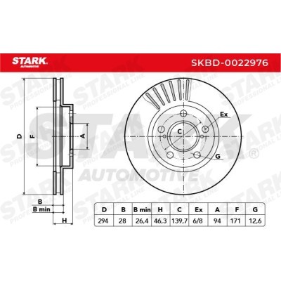 Brake Disc Stark SKBD-0022976 SKBD-0022976 - photo 3