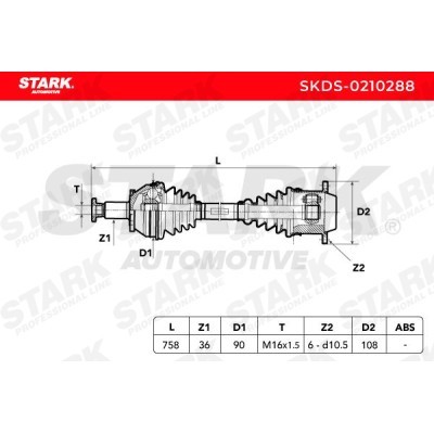 Drive Shaft Stark SKDS-0210288 SKDS-0210288 - photo 5