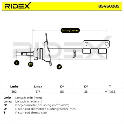 Shock Absorber RIDEX 854S0285 854S0285 - photo 6