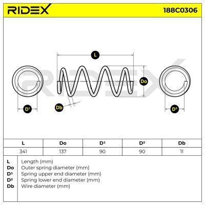 Suspension Spring RIDEX 188C0306 188C0306 - photo 5