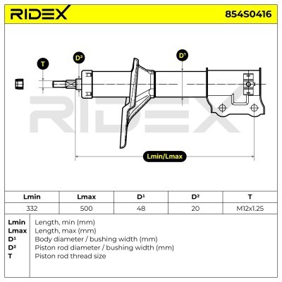 Shock Absorber RIDEX 854S0416 854S0416 - photo 6