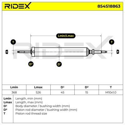 Shock Absorber RIDEX 854S18863 854S18863 - photo 8