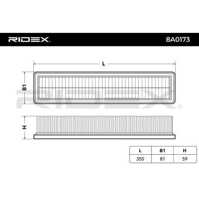 Air Filter RIDEX 8A0173 8A0173 - photo 6