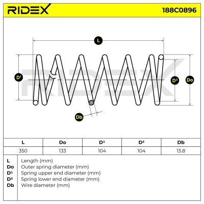 Suspension Spring RIDEX 188C0896 188C0896 - photo 5
