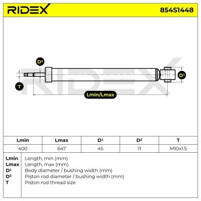 Shock Absorber RIDEX 854S1448 854S1448 - photo 8