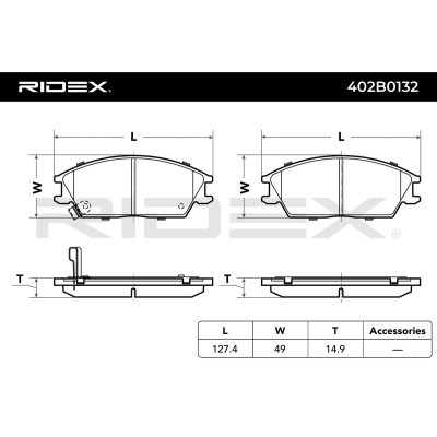 Brake Pads Set RIDEX 402B0132 402B0132 - photo 6