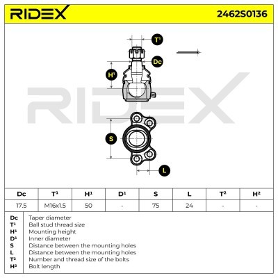 Ball Joint RIDEX 2462S0136 2462S0136 - photo 5