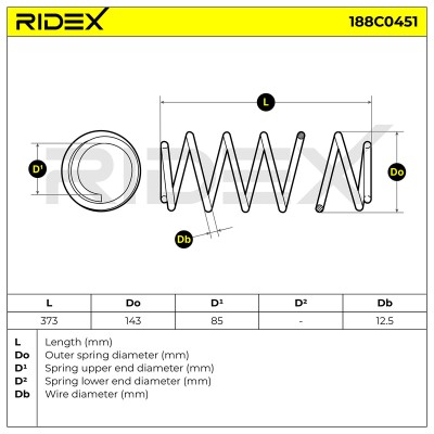 Suspension Spring RIDEX 188C0451 188C0451 - photo 6