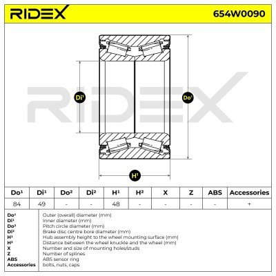 Wheel Bearing RIDEX 654W0090 654W0090 - photo 5