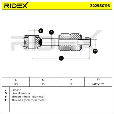Stabilizer Link RIDEX 3229S0116 3229S0116 - photo 6