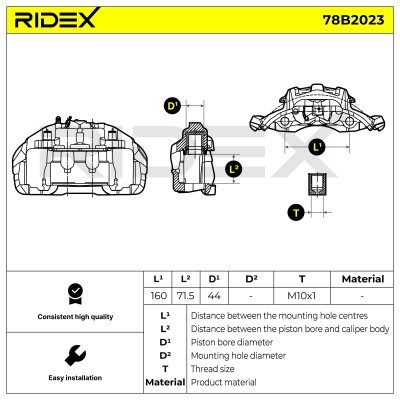 Brake Caliper RIDEX 78B2023 78B2023 - photo 6