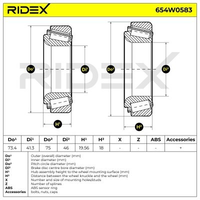 Wheel Bearing RIDEX 654W0583 654W0583 - photo 10