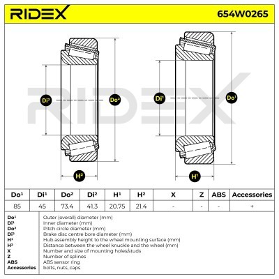 Wheel Bearing RIDEX 654W0265 654W0265 - photo 9
